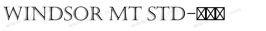 Windsor MT Std字体转换
